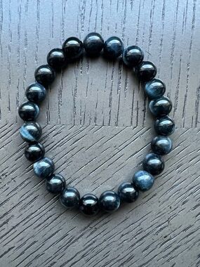 HQ Blue Tiger eye bracelet 8mm SIZE 6.5’